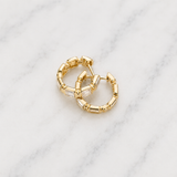 Stacked Bezel Baguette Diamond Earrings
