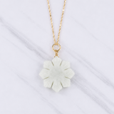 Filipino Sun White Jade Necklace