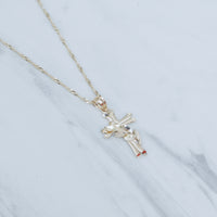Leaf Cross Necklace