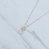 Stone Teddy Bear Necklace