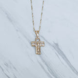 Crystal Cut Cross Necklace