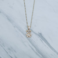 Stone Teddy Bear Necklace