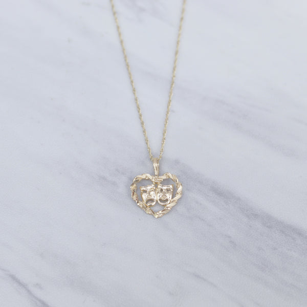 Heart Laugh Cry Necklace