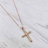 Simple Cross V Necklace