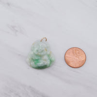 Two Tone Green Buddha Necklace