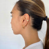 Chain Ear Cuff Ball Earrings