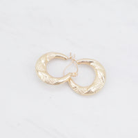 Fancy Chunky Hoop Earrings