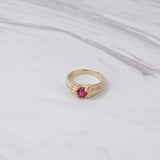 Pink Channel Stone Ring