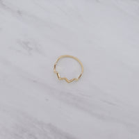 Thunderbolt Stackable Band Ring