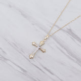 Two Tone Crucifix Necklace