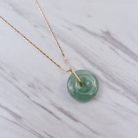 Mini Jade Bi Disc Necklace