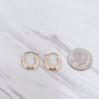 Mini Octagon Hoop Earrings