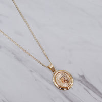 Our Lady Portrait Medallion Necklace