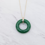 Green Jade Ring Necklace