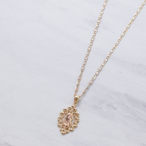 Our Lady Diamond Labyrinth Necklace