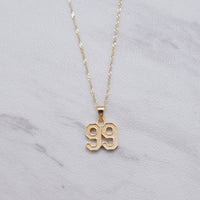 Mini Jersey Number Necklace