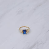 Sapphire Square Ring