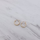 Gold Crusted Hoop Earrings