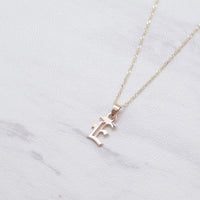 Mini Old English Initial Necklace