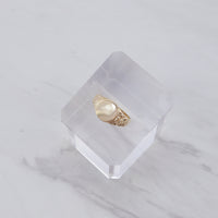 Mini Crusted Initial Signet Ring