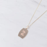 Gold Emblem Jersey Number Necklace