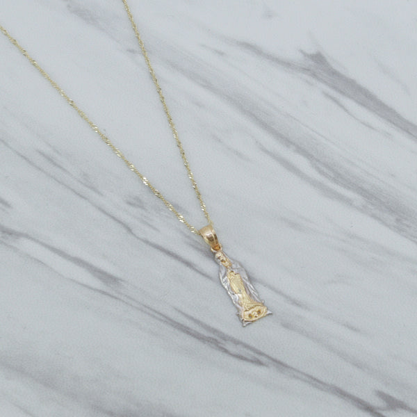 Two Tone Our Lady Necklace