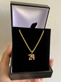 Mini Jersey Number Necklace