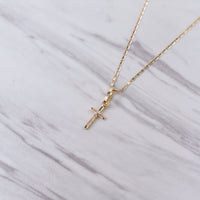 Simple Tiny Cross Necklace