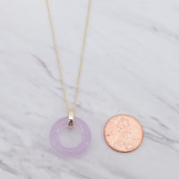 Lavender Jade Ring Necklace