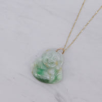 Two Tone Green Buddha Necklace