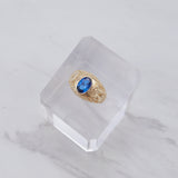 Lucky Horse Shoe Sapphire Ring
