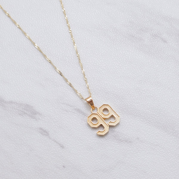 Mini Jersey Number Necklace