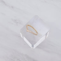 V Stone Stackable Band Ring