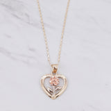 Flower Heart Necklace