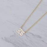 Old English Initial Cuban Link Necklace