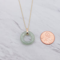 Naturale Green Jade Ring Necklace