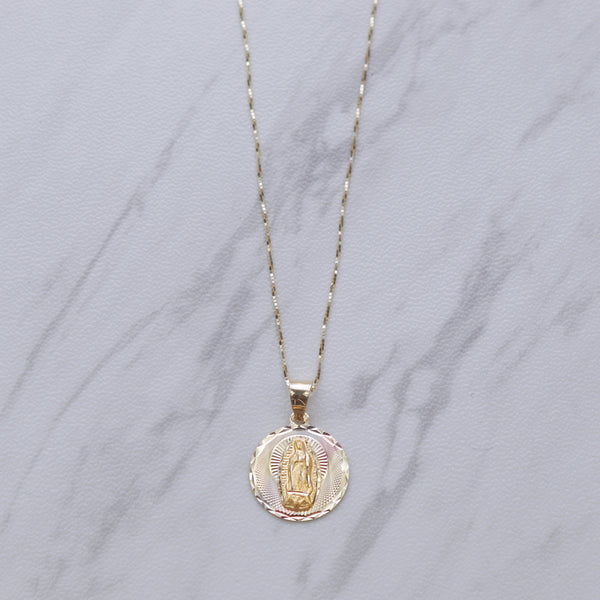 Our Lady Tri Color Insignia Necklace