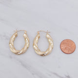 Oval Chunky Hoop Earrings