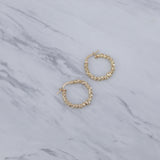 Mini Crusted Bubble Hoop Earrings