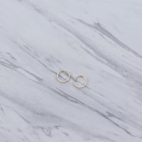 Baby Dainty Stone Hoop Earrings