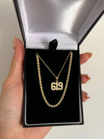 Mini Jersey Number Necklace