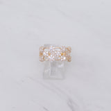 Floral Stone Net Ring
