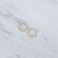 Mini Crusted Bubble Hoop Earrings