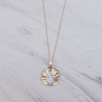 Two Tone Our Lady Insignia Necklace