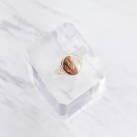 Initial Oval Signet Ring