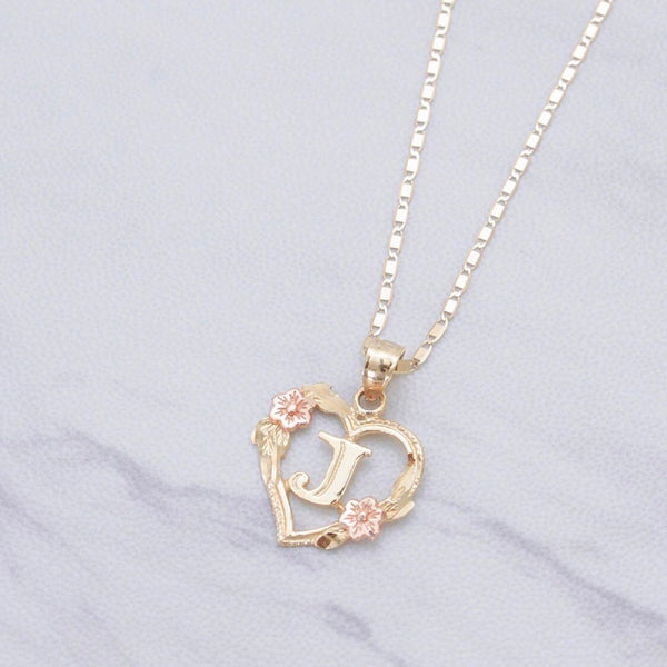 Heart Initial Necklace