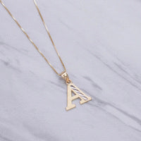 Simple Diamond Cut Initial Necklace