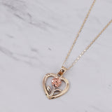 Flower Heart Necklace