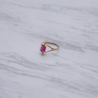 Pink Stone Cameo Ring