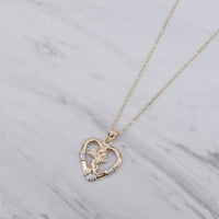 Heart Angel Stone Necklace